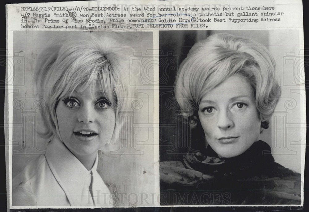 1970 Press Photo Actress Maggie Smith and Goldie Hawn - Historic Images - Goldie Hawn’s Timeless Glamour: Sexy Photos Through The Years