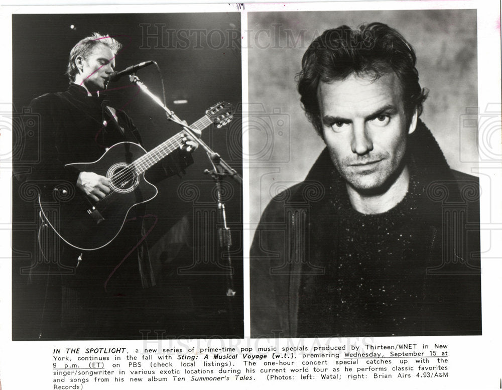 1993 Sting English musician singer actor - Historic Images - How Old Is Sting? Music Legend’s Age And Career Overview