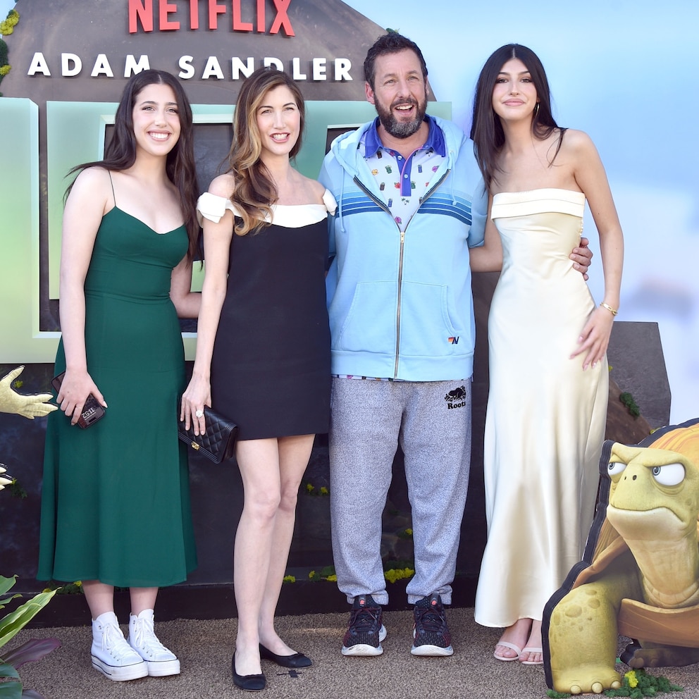 Adam Sandler steps out with wife, daughters at 'Leo' premiere - ABC News - Who is Adam Sandler’s Wife? – Inside the Comedian’s Marriage to Jackie Titone