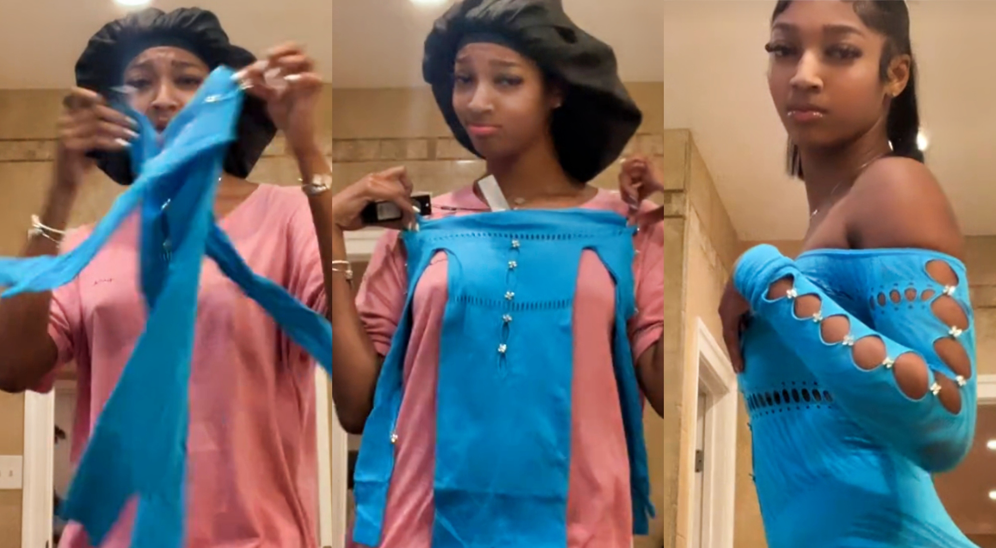 Angel Reese Fits Into Tiny Blue outfit - Angel Reese’s Fiercest Looks – Basketball Star with Fashion Game