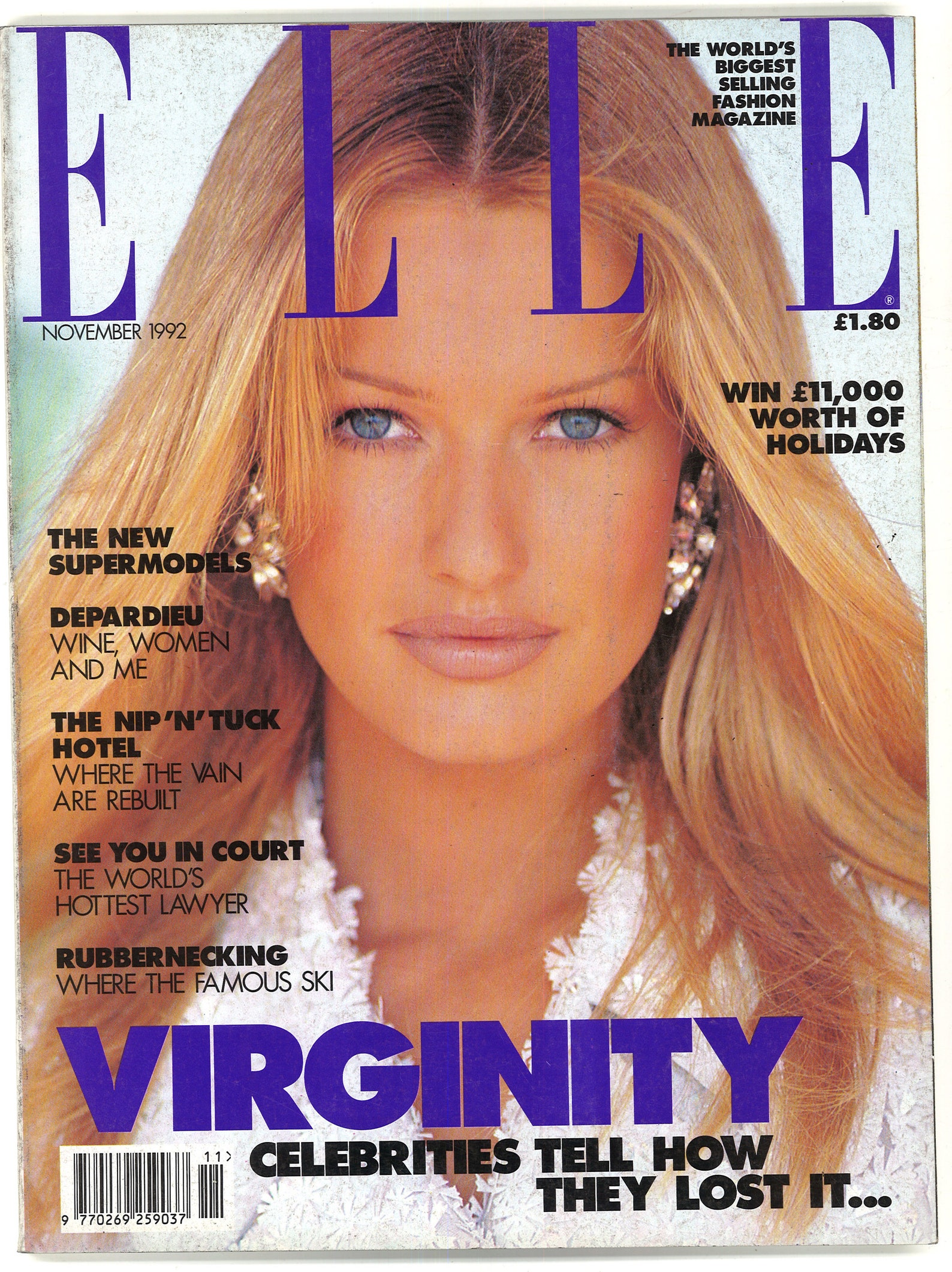 Elle UK Nov 1992 British Original Vintage Fashion Magazine | Etsy - Anna Wintour’s First Cover – The 1988 Issue That Changed Fashion Forever