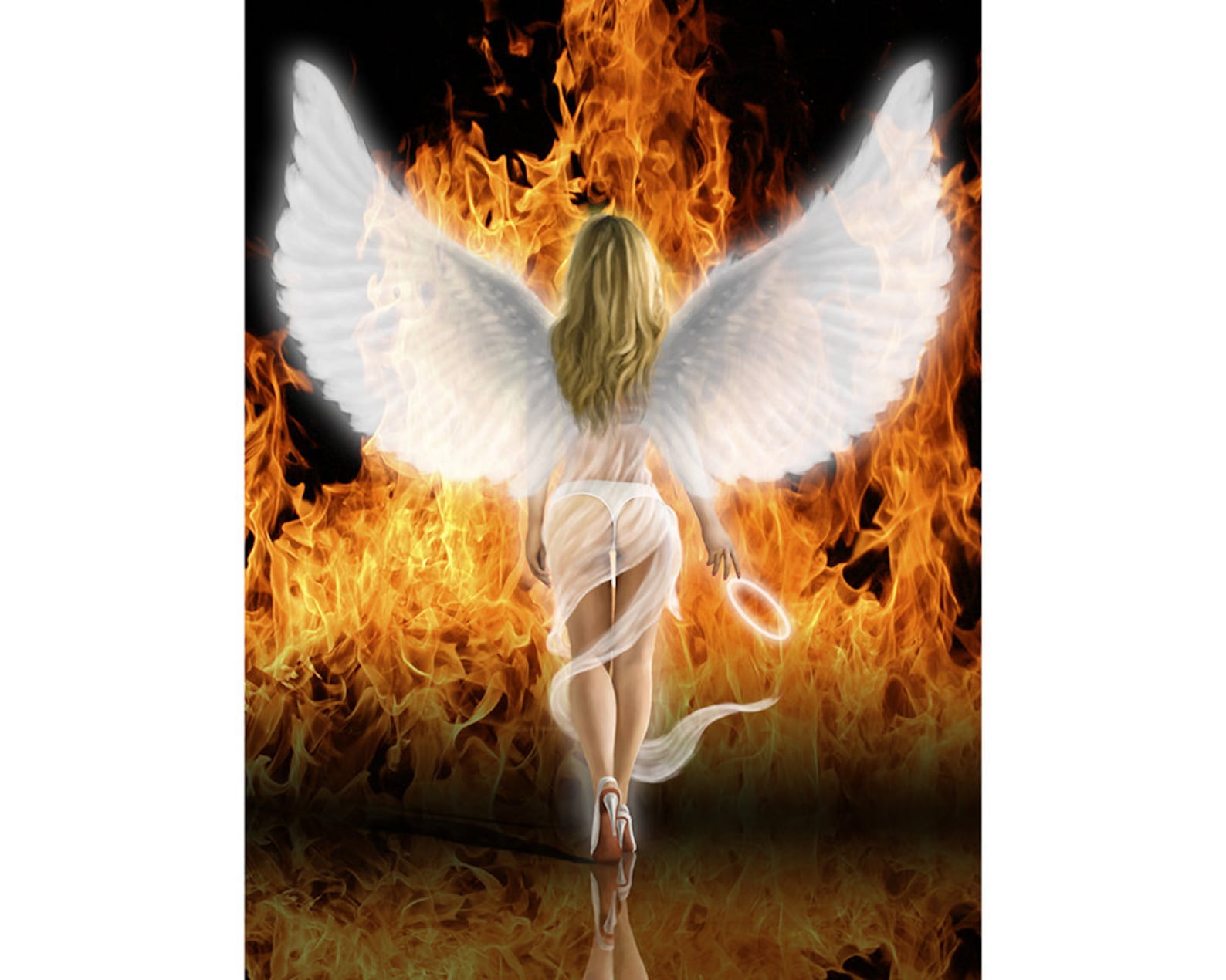 Fallen Angel Poster. Original Wall Art Print of a Sexy Female Angel - Angel's Measurements And Height: A Detailed Overview (2025)