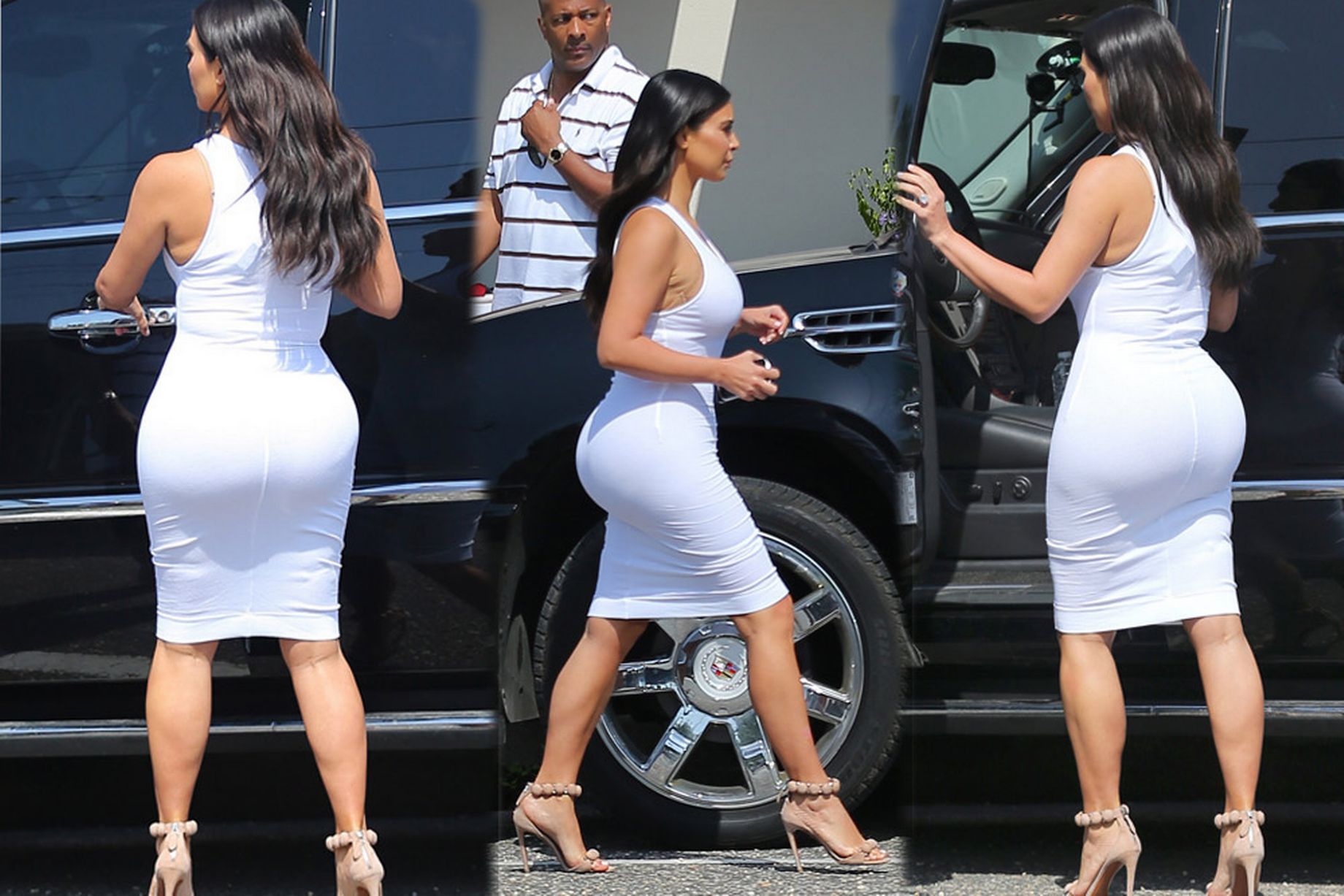 Kim Kardashian shows off her curves - Mirror Online - Kim Kardashian's Famous Curves: Measurements, Height & More