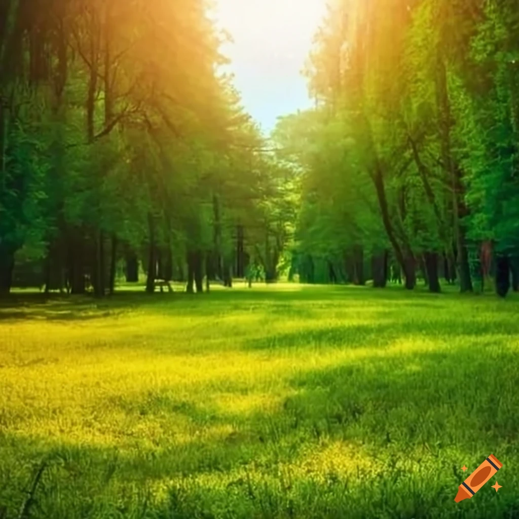 Meadows with trees in a park on Craiyon - Parker Meadows Height – How Tall Is the MLB Outfielder?