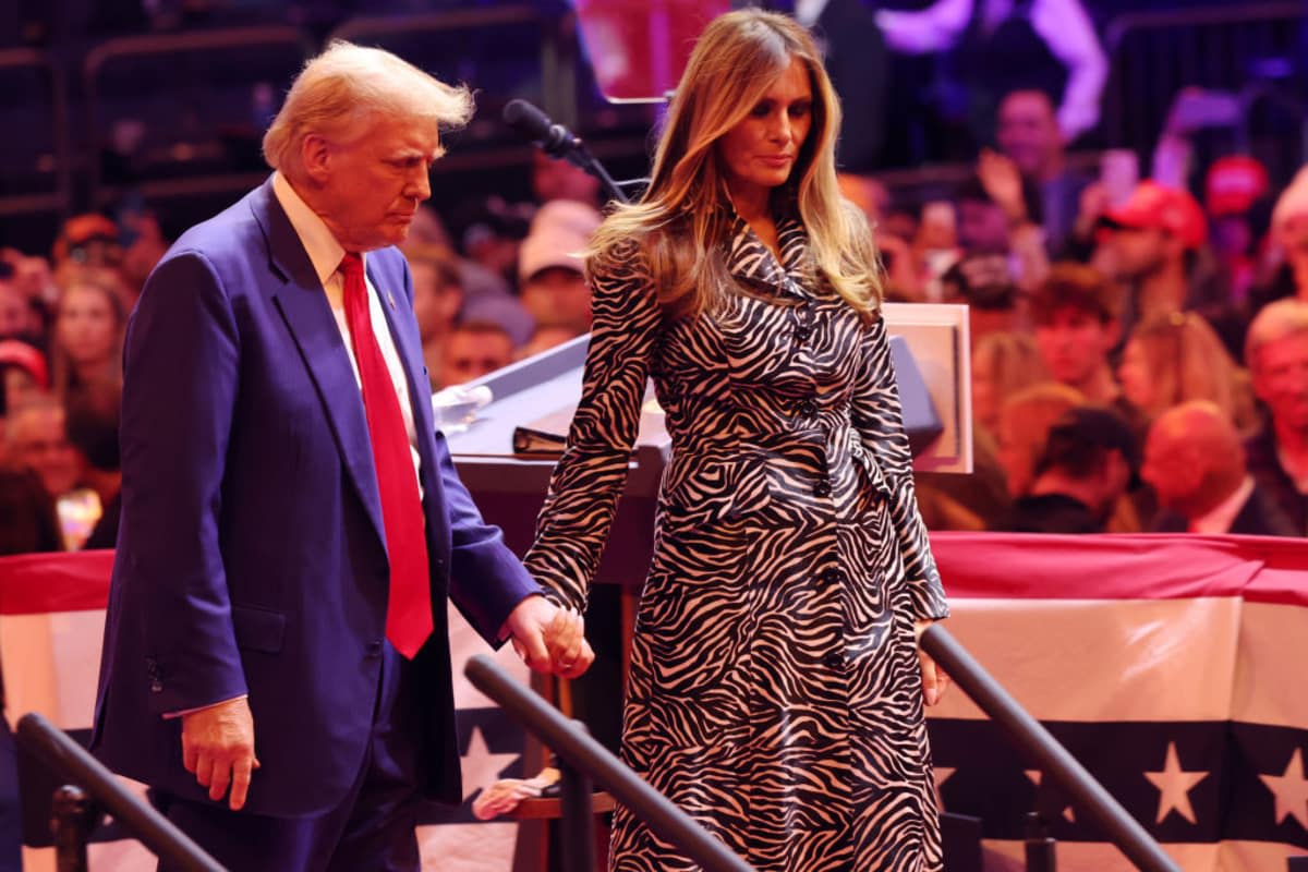 Melania Trump makes bold fashion statement in rare campaign appearance - How Old Is Melania Trump? Former First Lady's Age In 2025