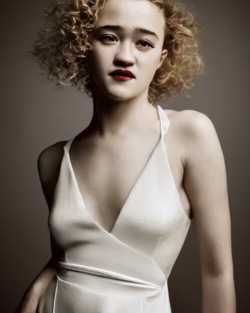 photo of a model, julia garner, wearing a white dress, | Stable - Julia Garner Wows In (Almost) Sheer Dress At Cannes—Still Within Dress Code