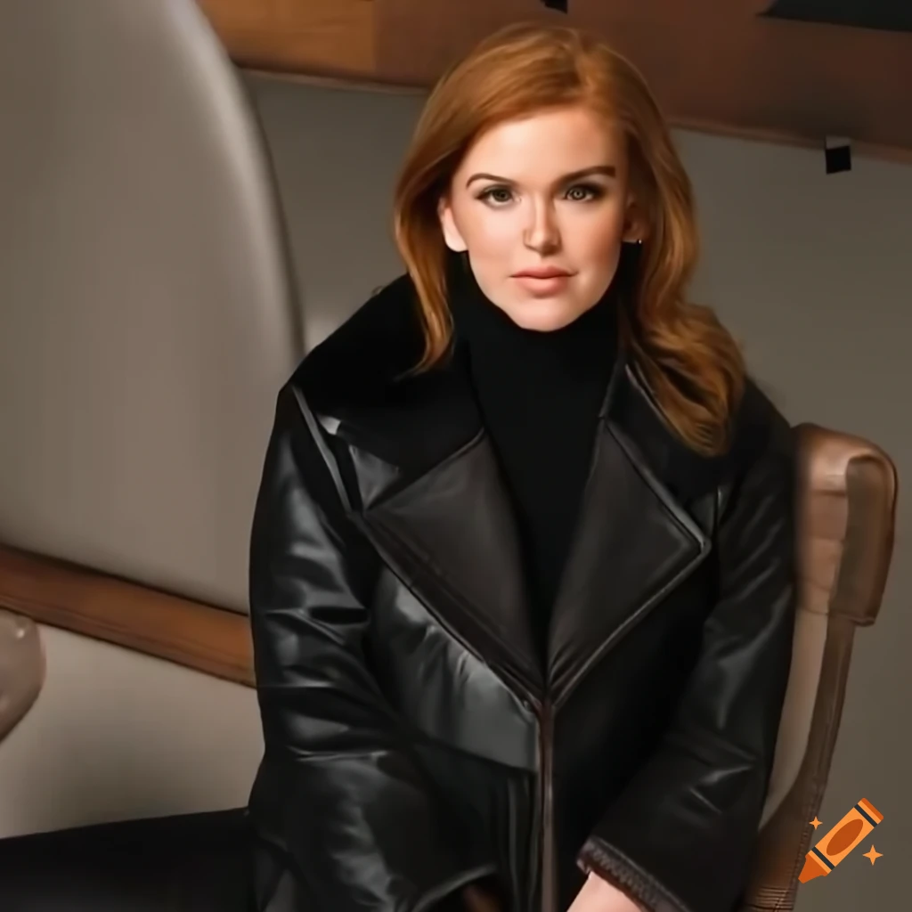 Photo of isla fisher look-alike in trendy black winter attire on Craiyon - Isla Fisher’s Red Carpet Highlights – Glamour with a Smile