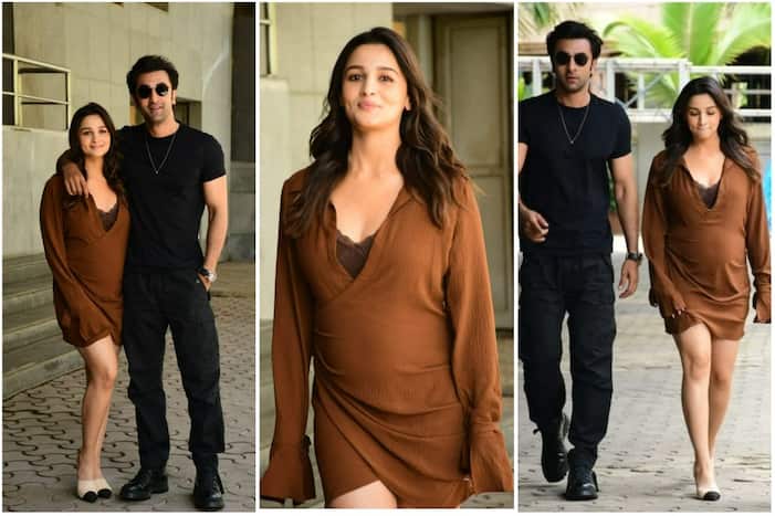 Pregnant Alia Bhatt Flaunts BABY BUMP In Short Brown Dress While Posing - Is Alia Bhatt Pregnant? Bollywood Buzz Explained