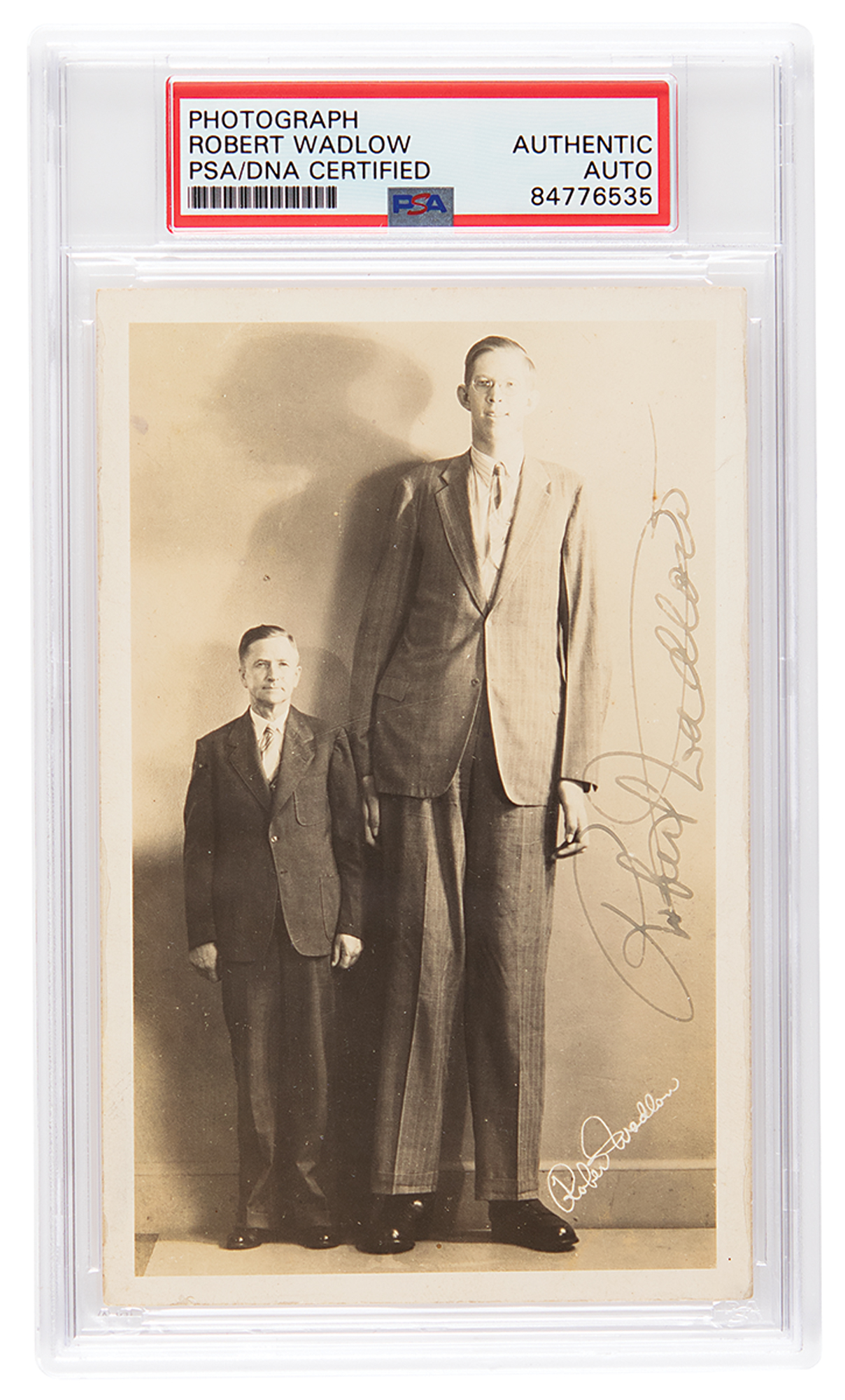 Robert Wadlow Signed Photograph | RR Auction - How Tall Was Robert Wadlow? – Discovering the Tallest Man in History