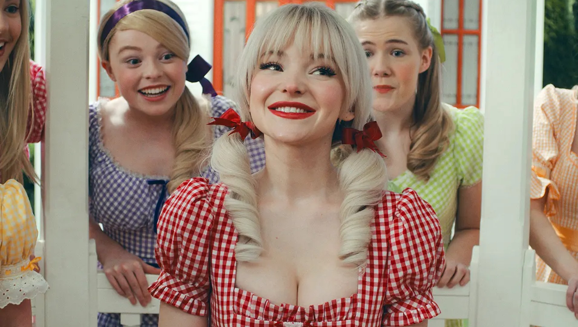 See Dove Cameron Decked Out In A Sexy Retro Stage Outfit | GIANT - Dove Cameron’s Fashion-Forward Looks – Disney Star All Grown Up