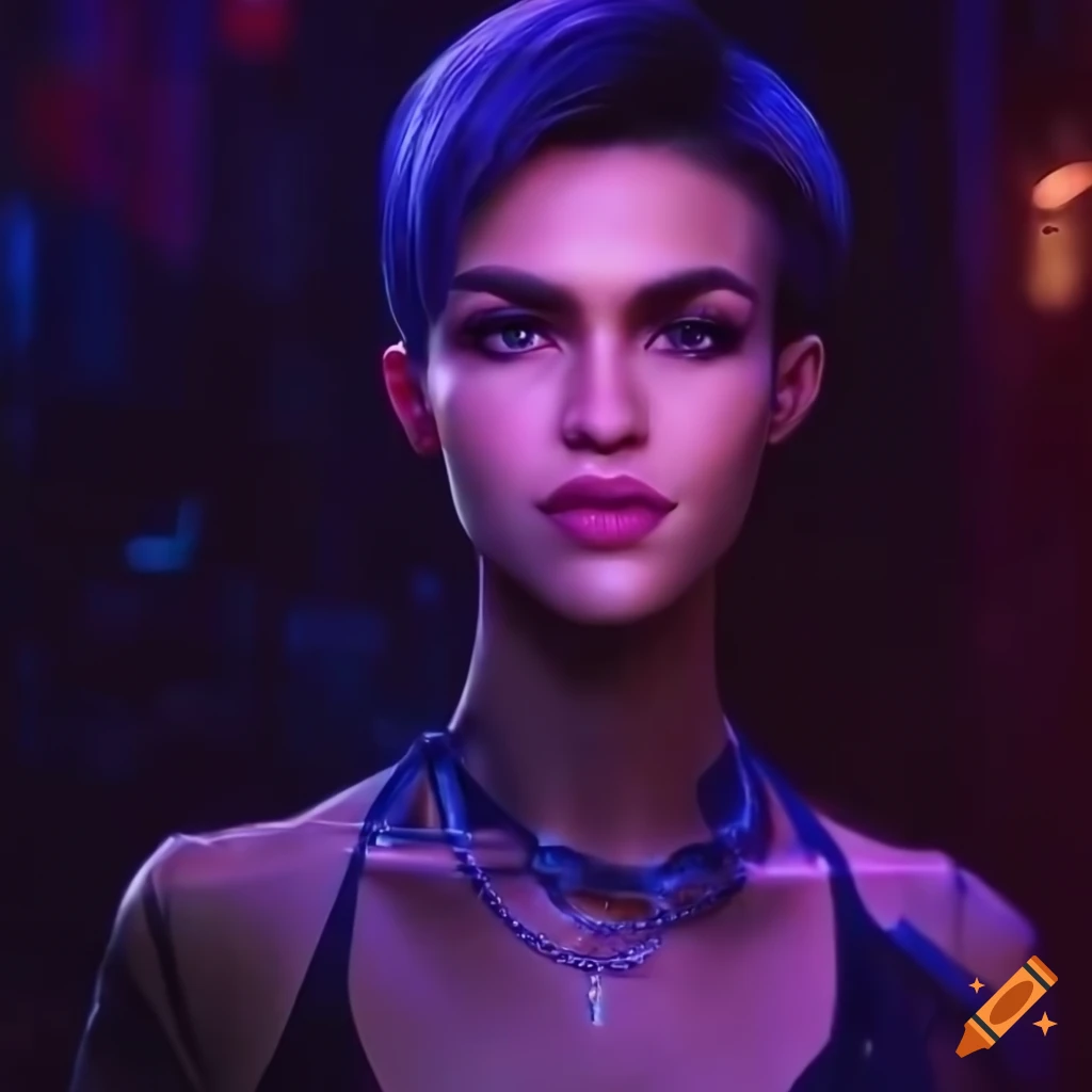 Ultra realistic portrait of ruby rose in a cyberpunk city on Craiyon - Ruby Drew: Sexy Pics of the Radiant Social Media Star